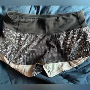 Black and White lululemon shorts